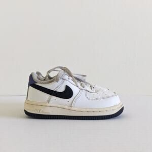 *READ* Nike Air Force 1 TD Size 7C White Persian Violet Sneakers 596730-104